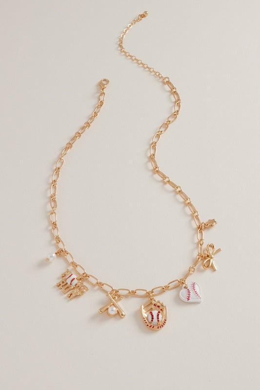Baseball Charm Necklace