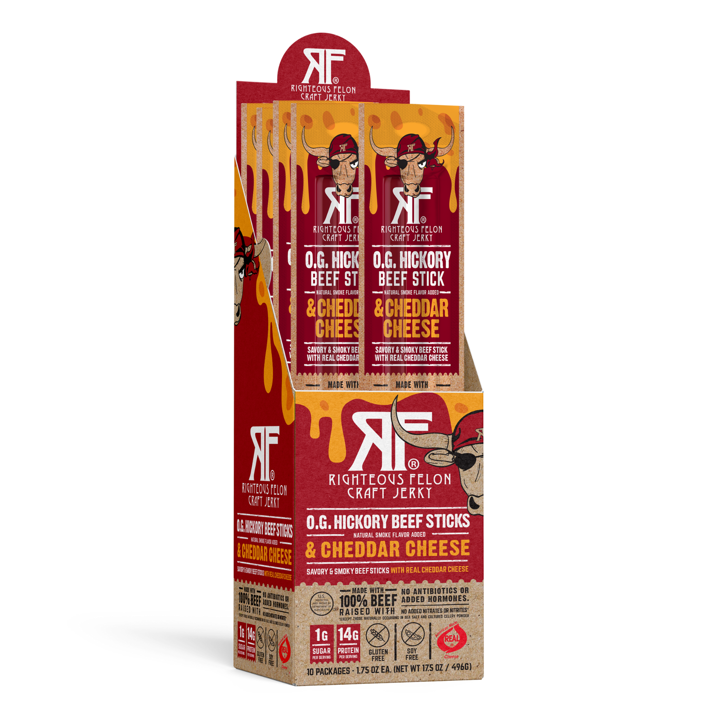 Righteous Felon Beef & Cheddar Cheese Stick Combo
