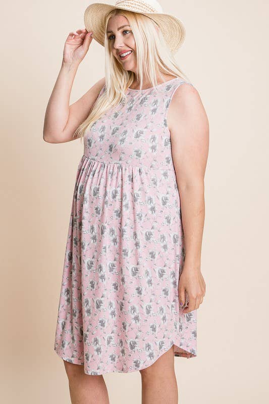 Plus Floral Babydoll Dress