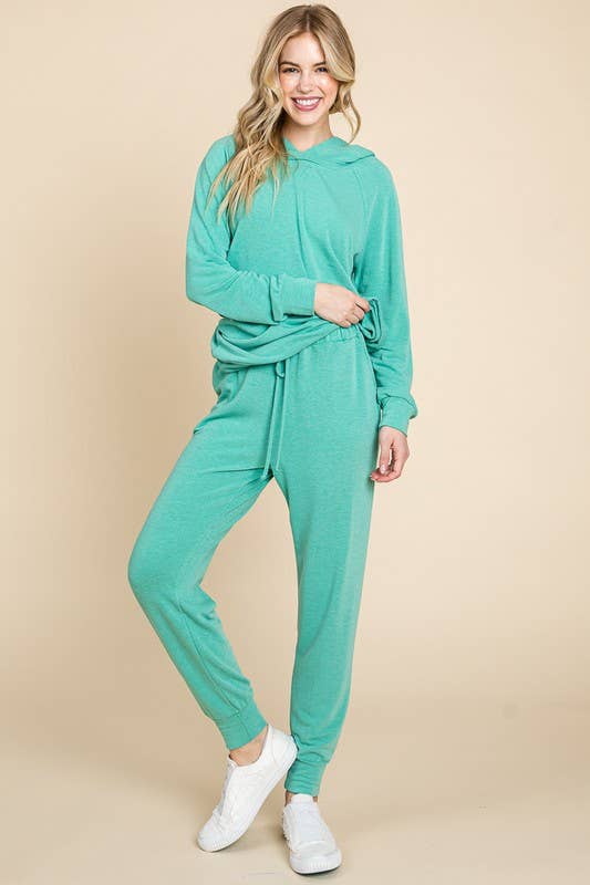 Plus Size French Terry Solid Hoodie