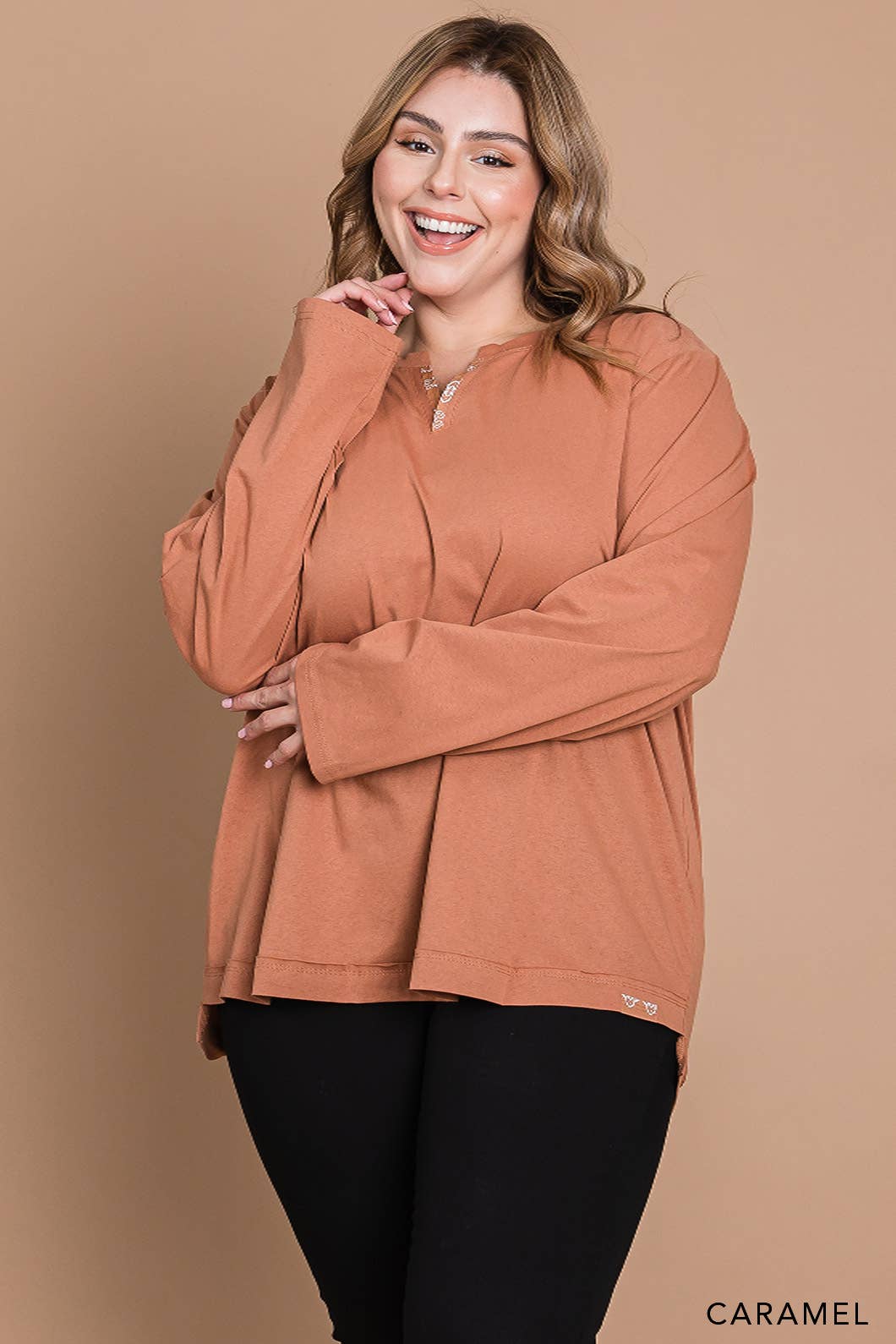 Washed Cotton Knit Top for Women