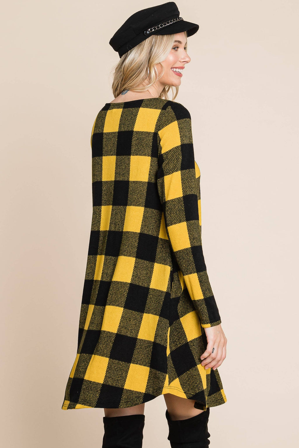 Plaid Swing Tunic Dress