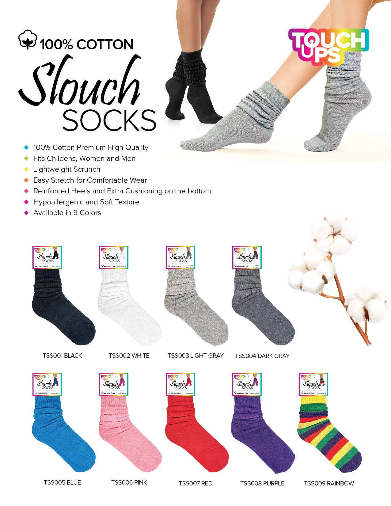 Touch Ups Slouch Socks