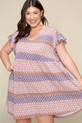 Plus Floral Babydoll Dress