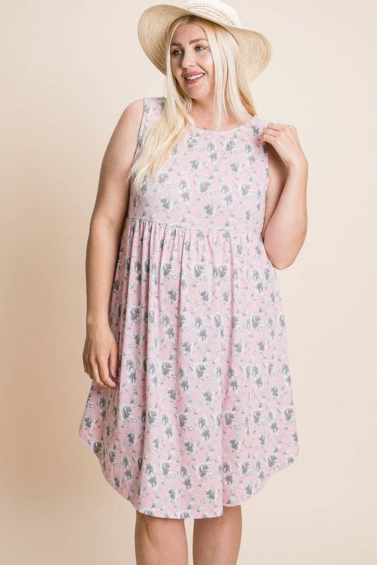 Plus Floral Babydoll Dress