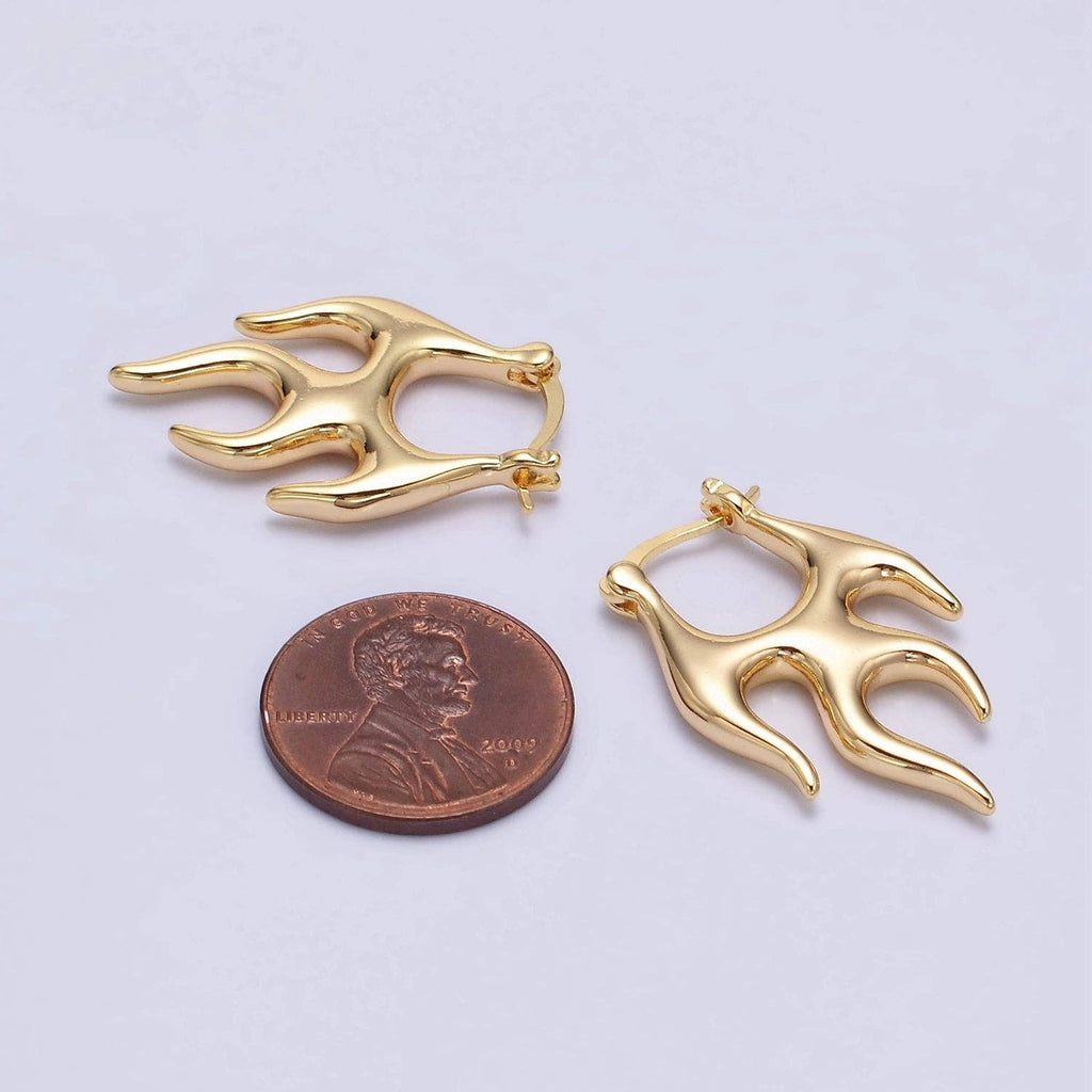 Flaming Latch Earrings