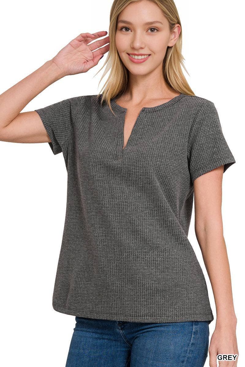 Baby Waffle Henley Top