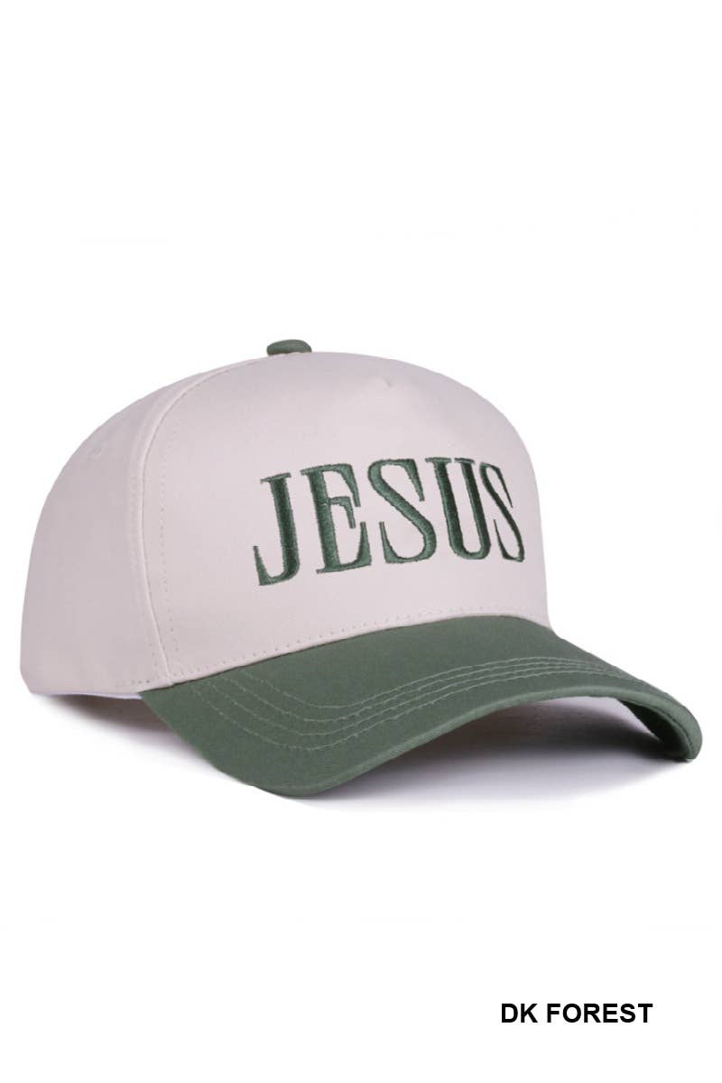 Jesus `Two Tone Canvas Cotton Cap