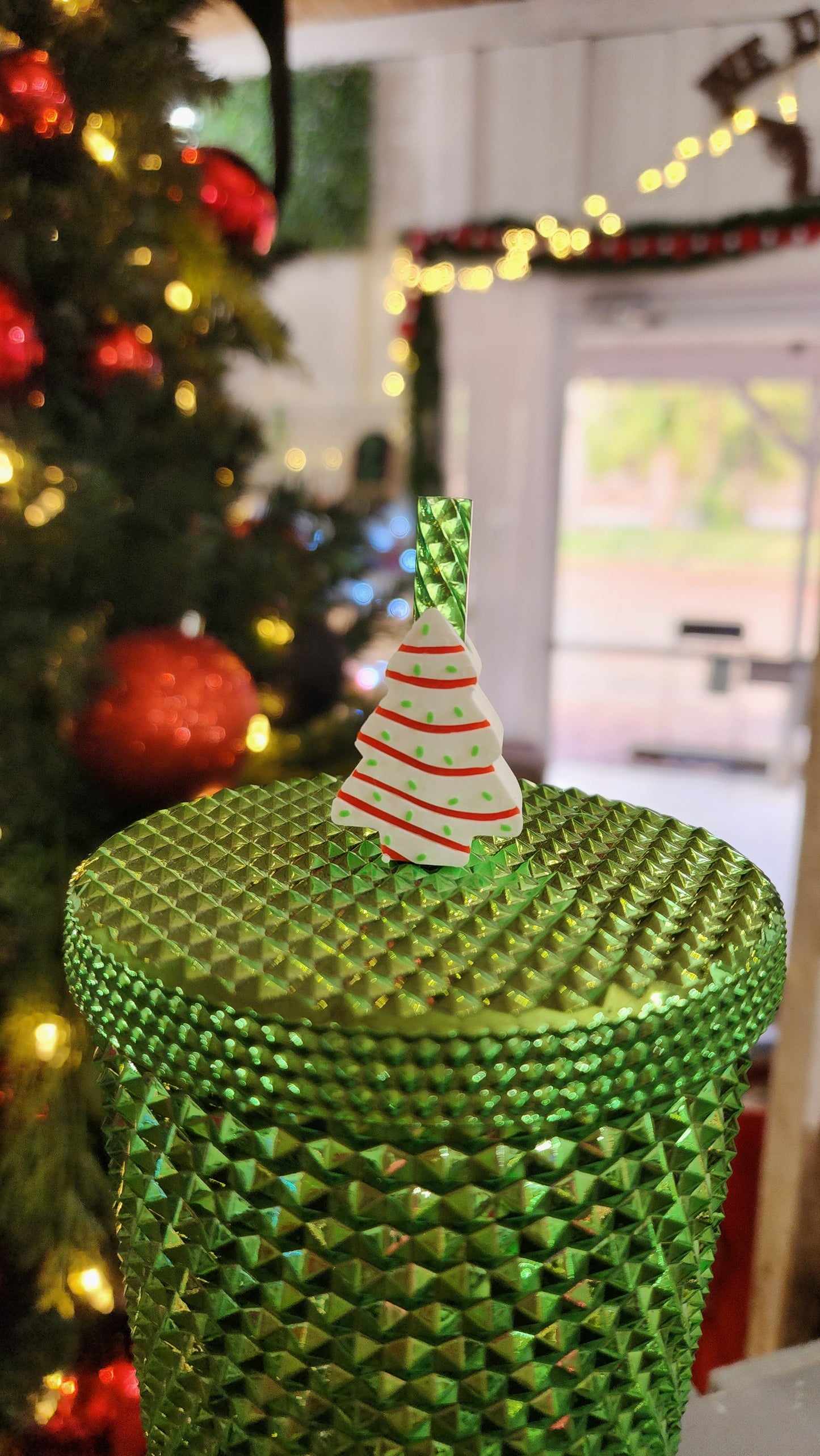Christmas Cake Straw Topper