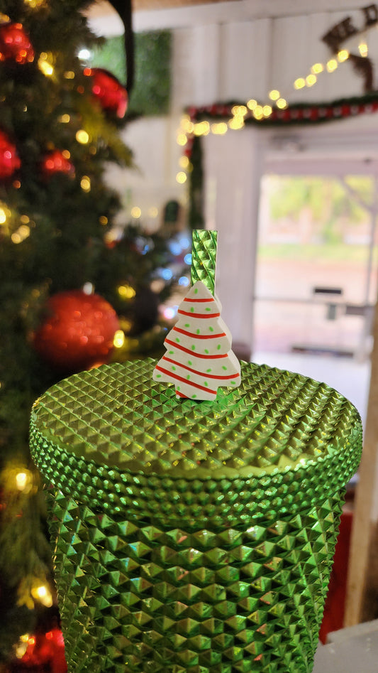 Christmas Cake Straw Topper