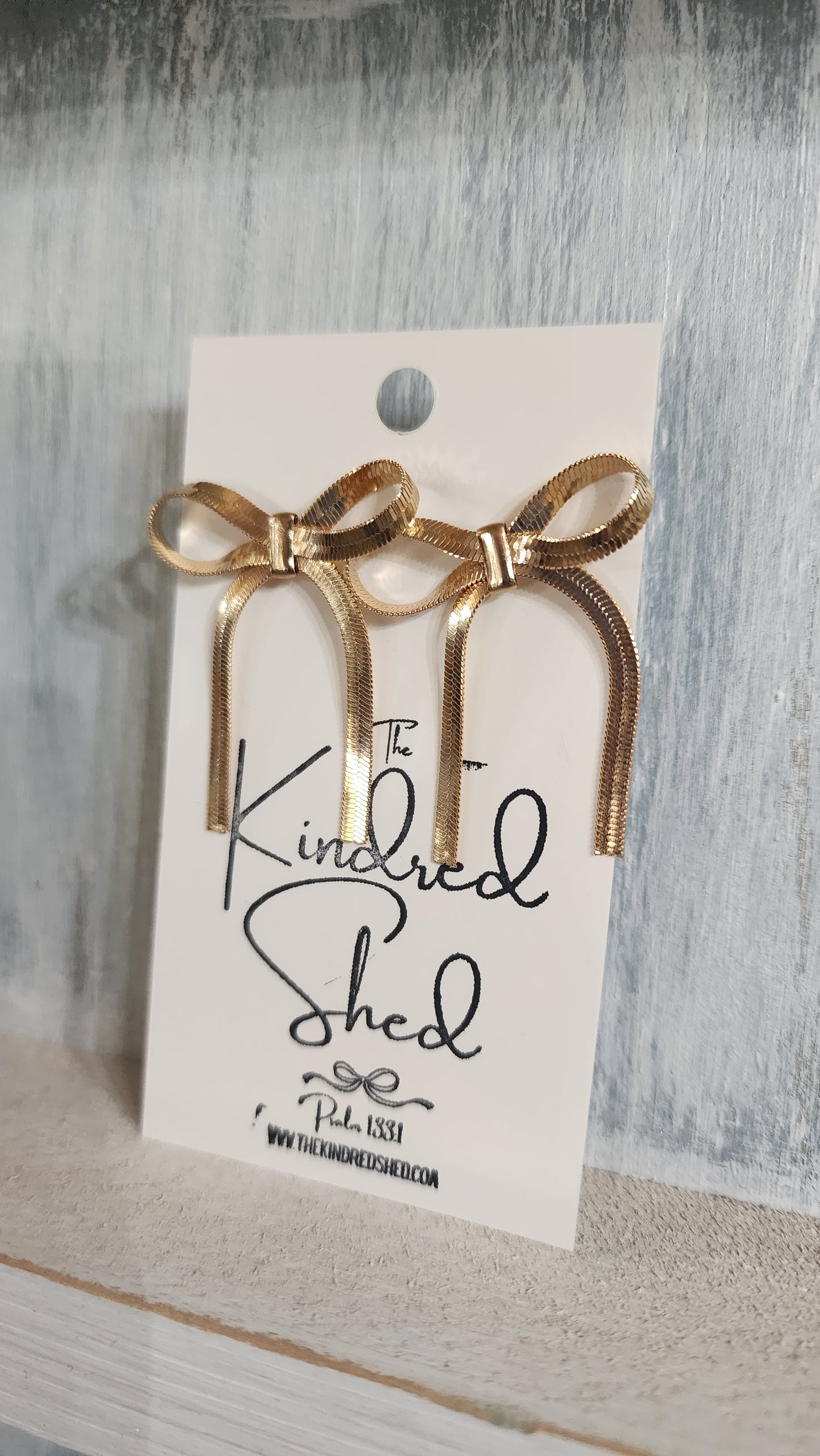 Chain Bow Tie Earrings