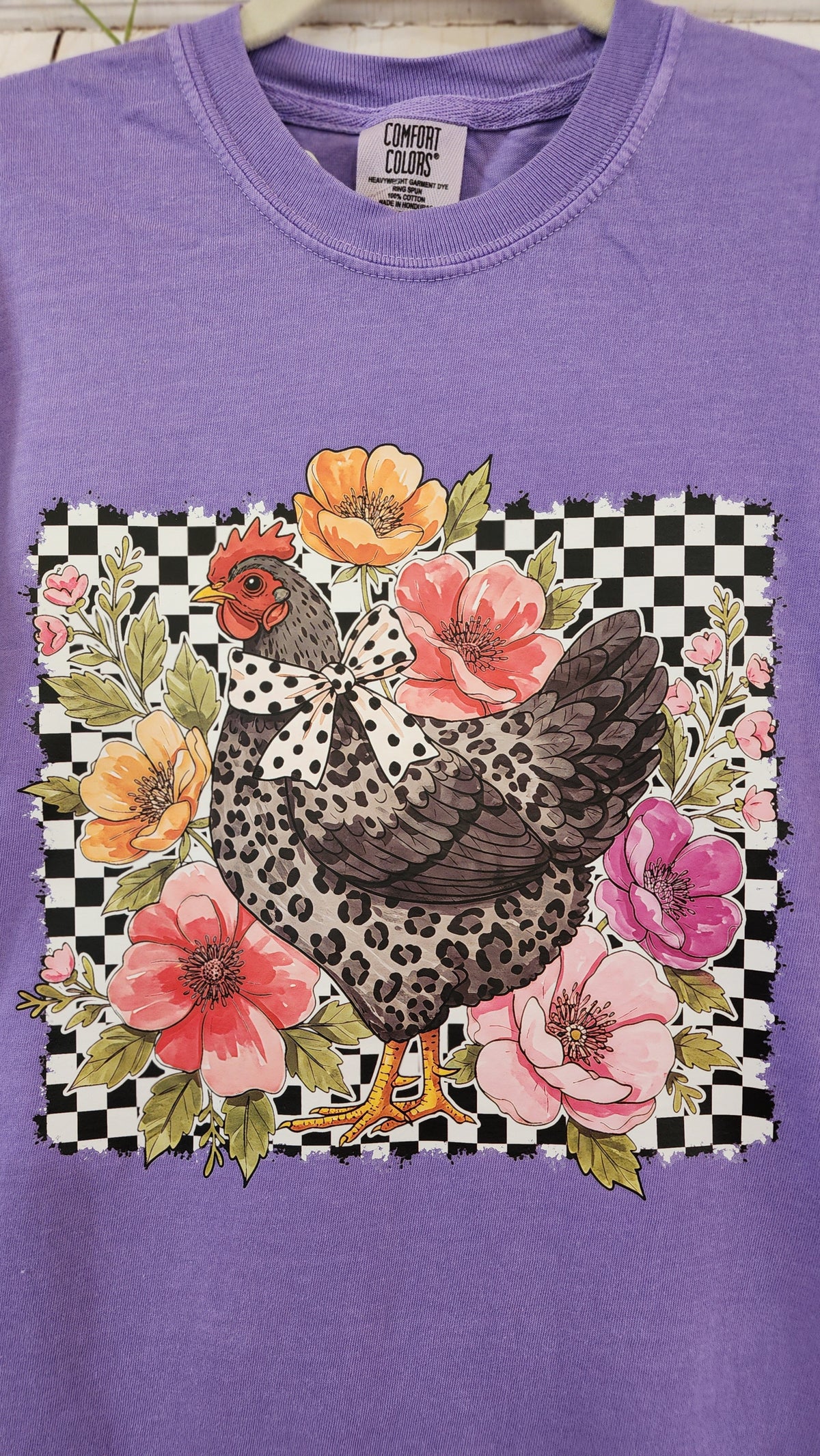 Floral Chicken Tee