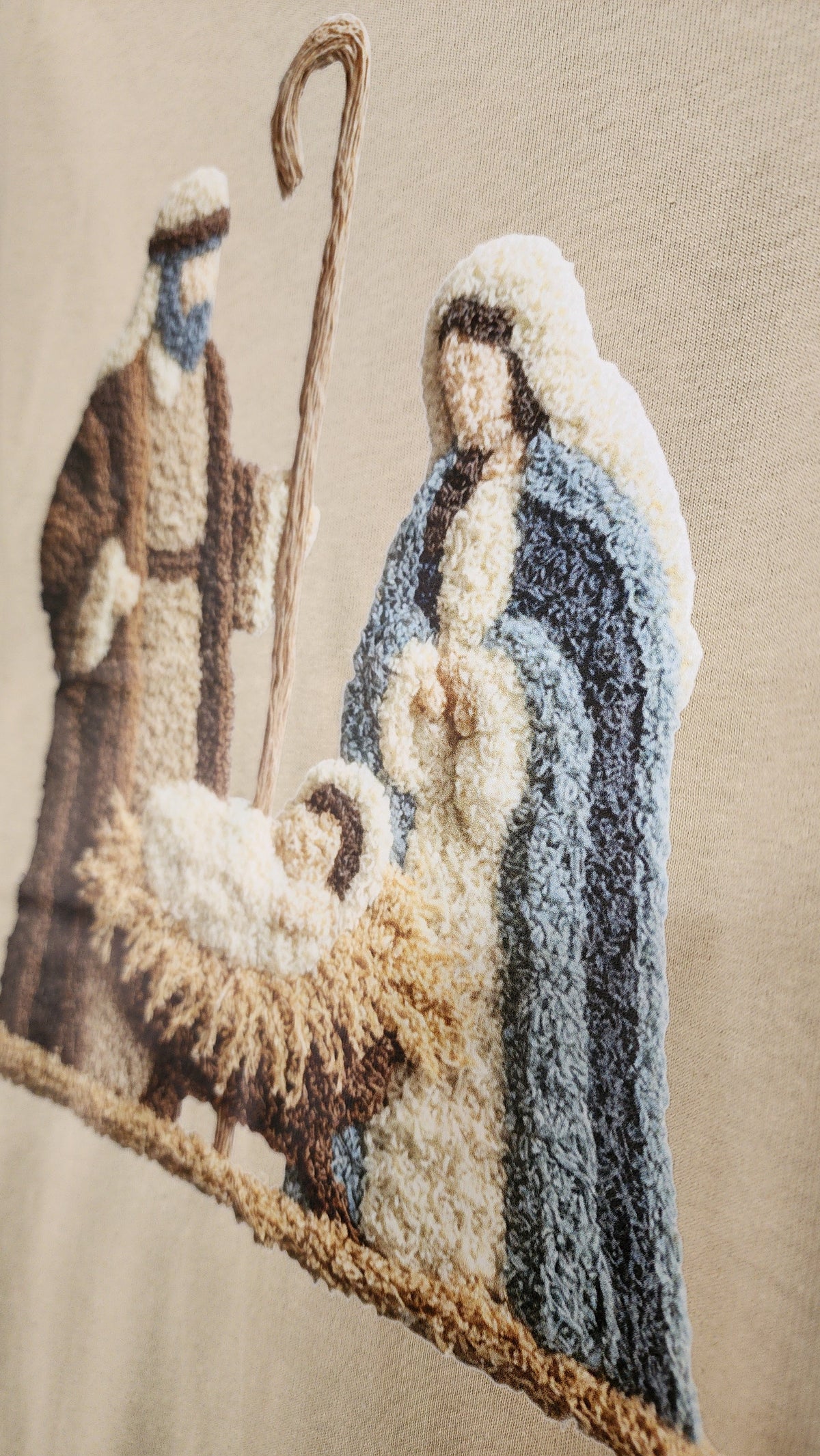 Faux Embroidery Nativity Tee