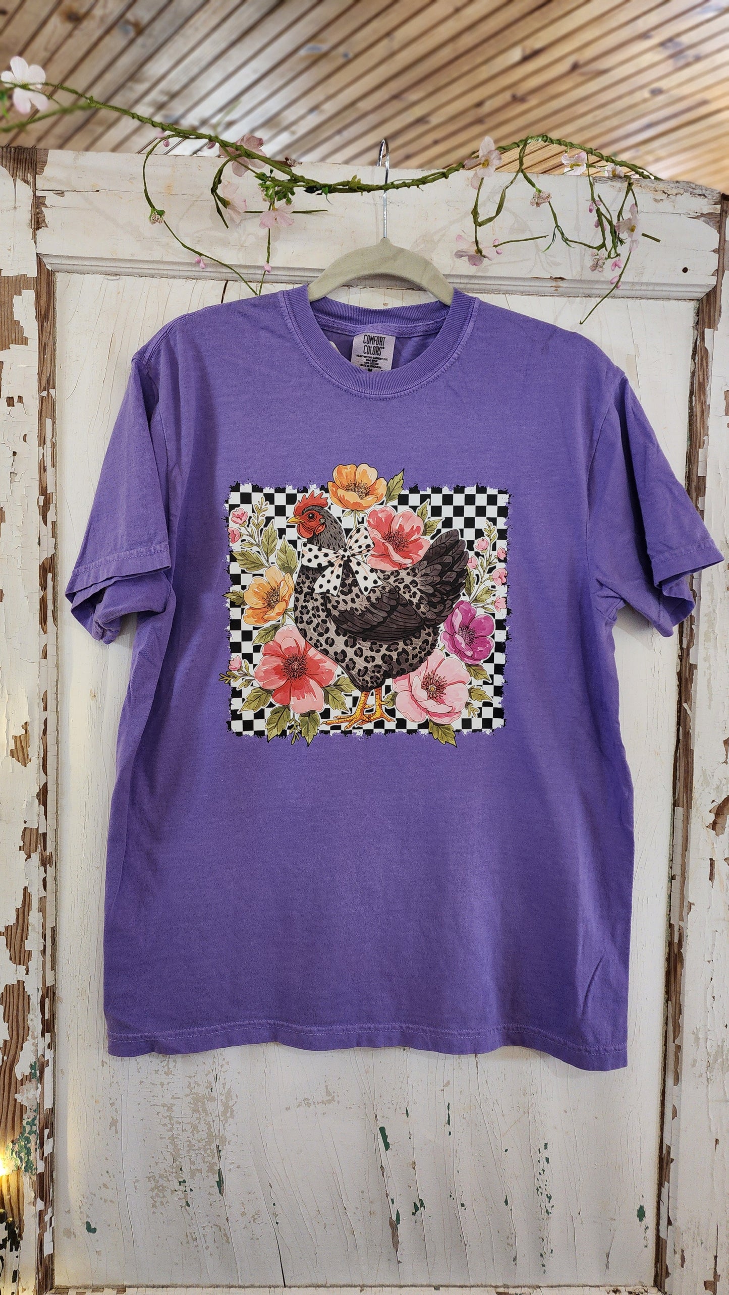 Floral Chicken Tee