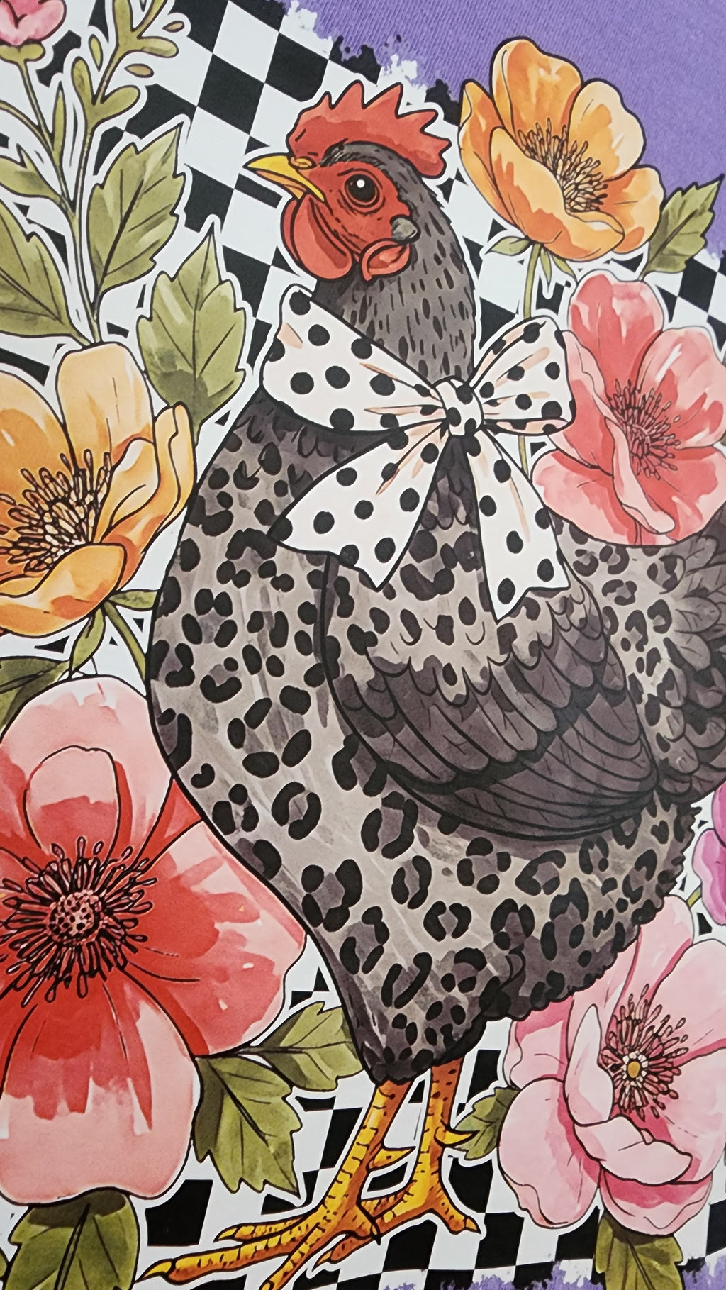Floral Chicken Tee