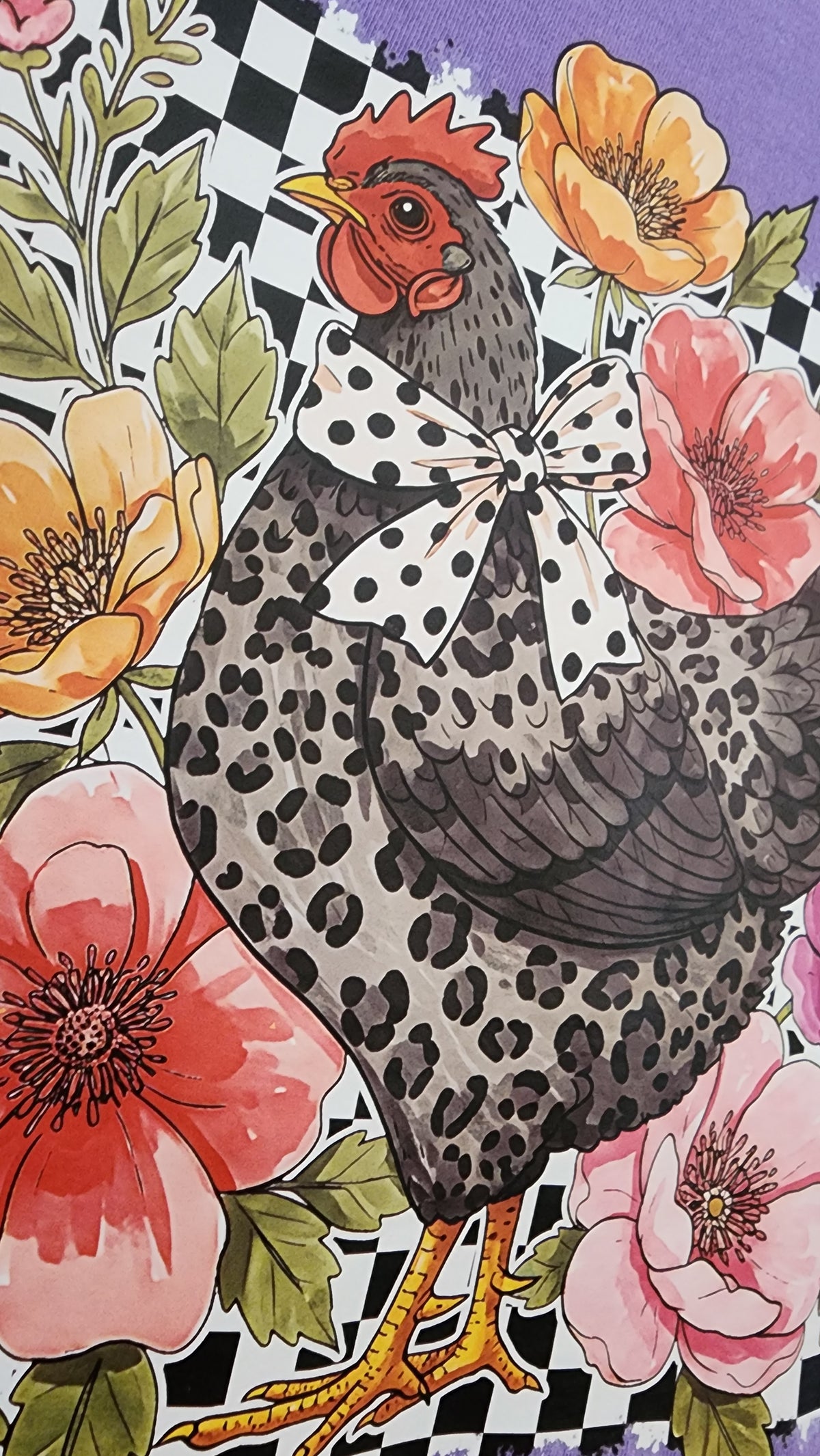 Floral Chicken Tee