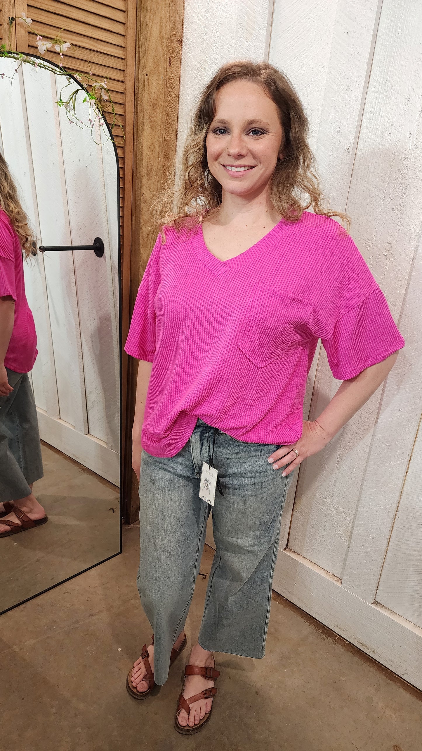 Judy Blue Tummy Control Raw Hem Crop Wide