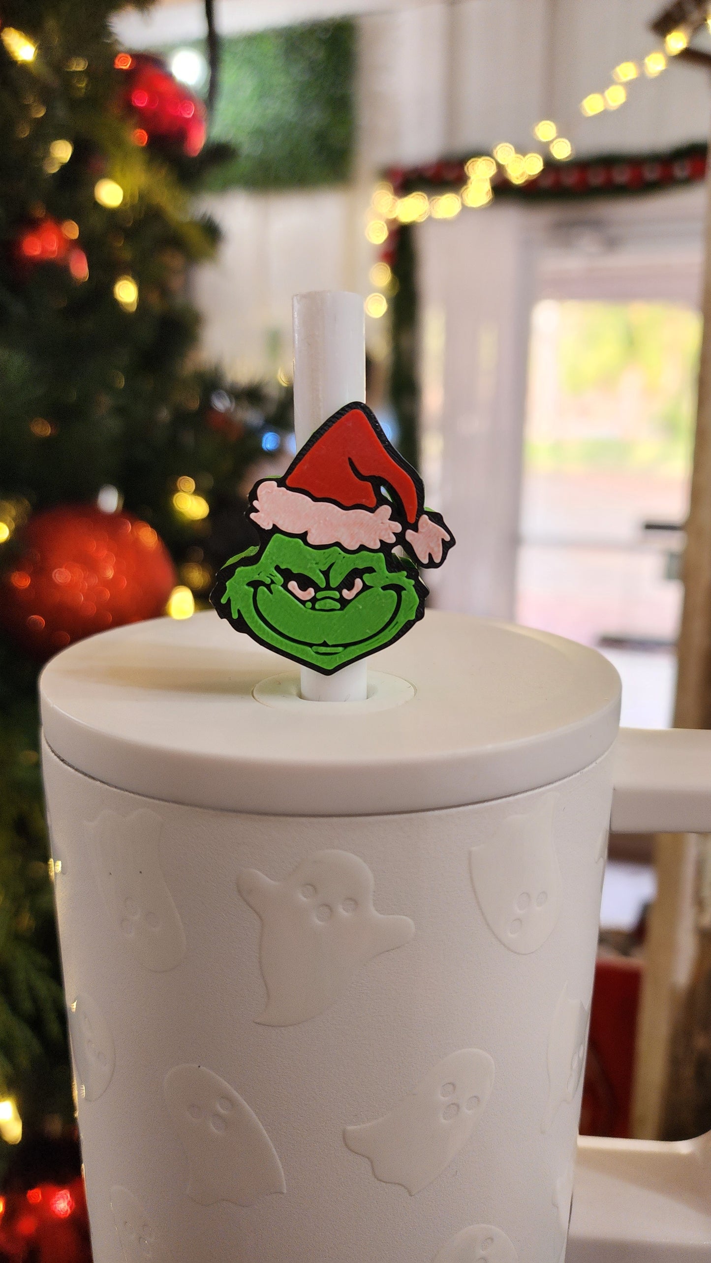 Grinchy Straw Topper