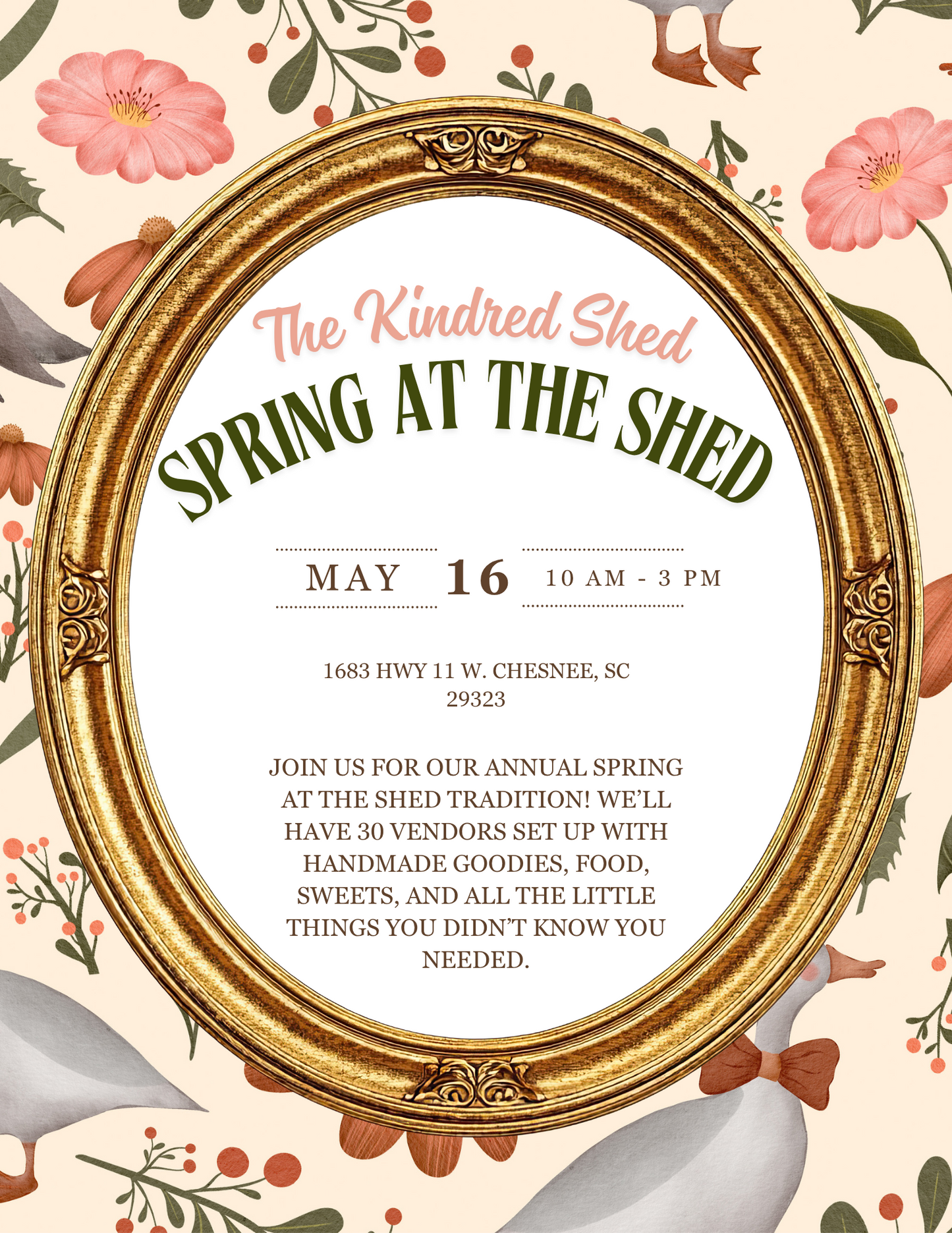 Spring At The Shed 2026 Vendor Fee
