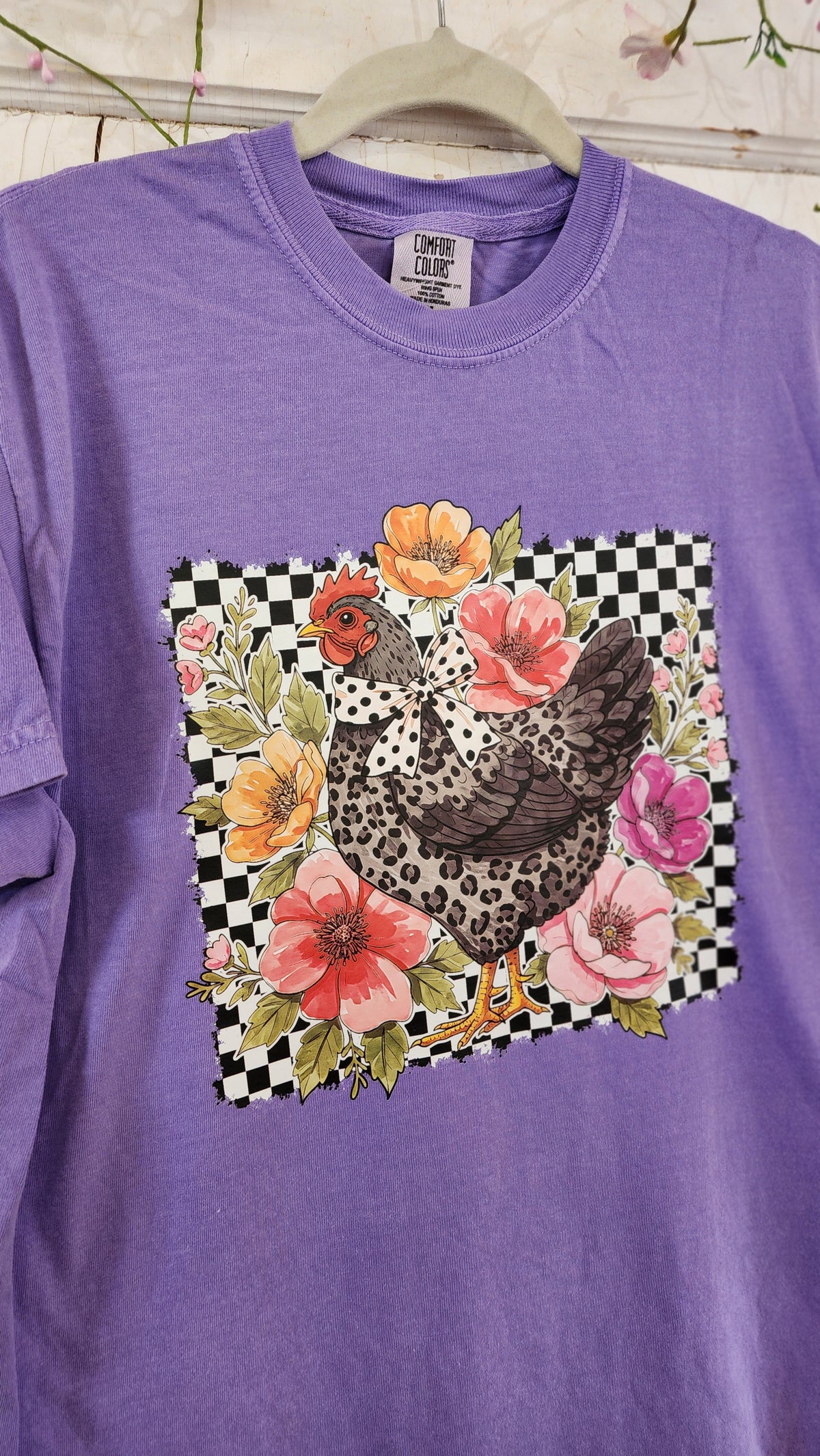 Floral Chicken Tee