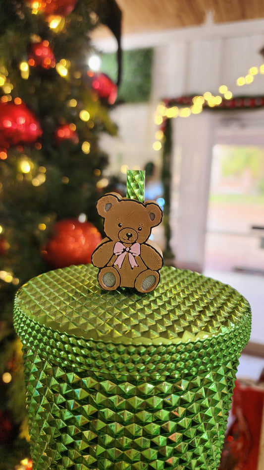 Teddy Bear Straw Topper 🐻