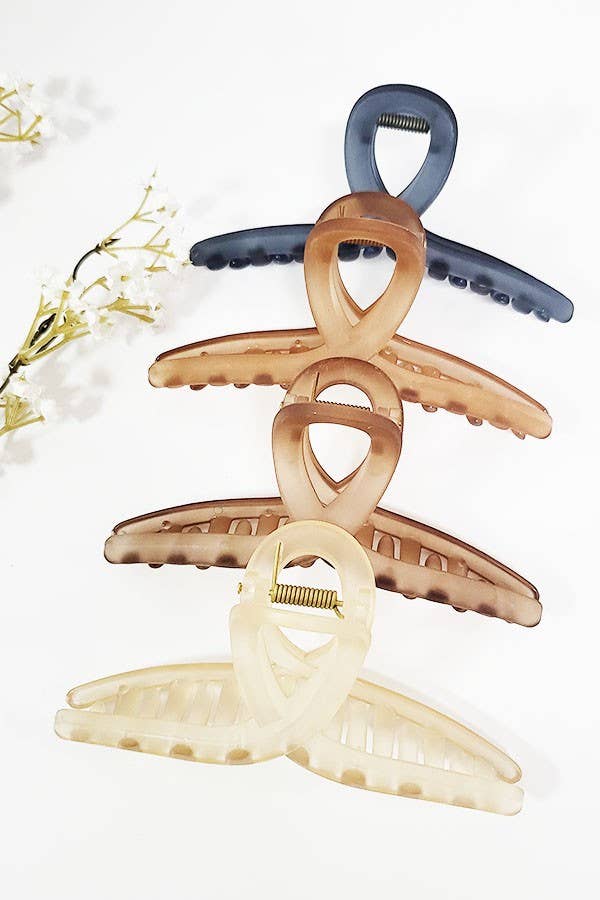 Large Translucent Hair Claw Clip